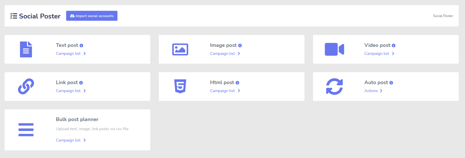 Social Poster and Scheduler Social Poster and Scheduler