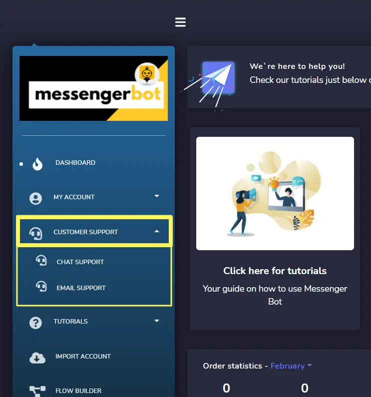 Messenger Bot - Support Desk and Logout 1