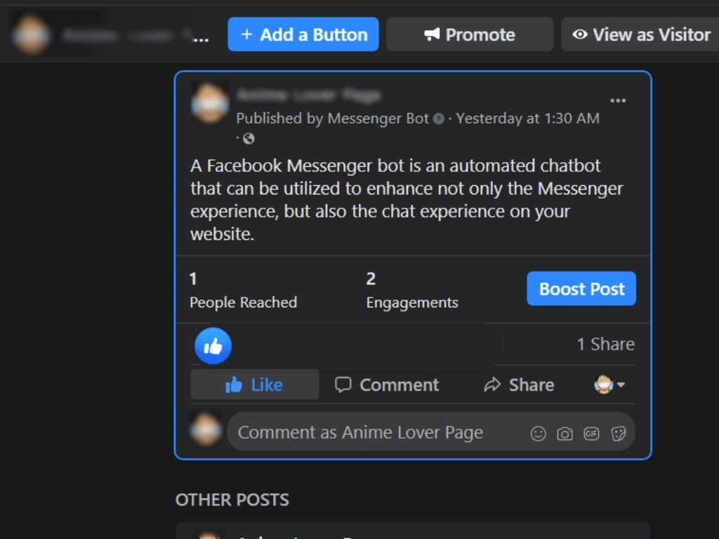 How To Post Campaign with Messenger Bot via Social Posting Features using Text Post 8