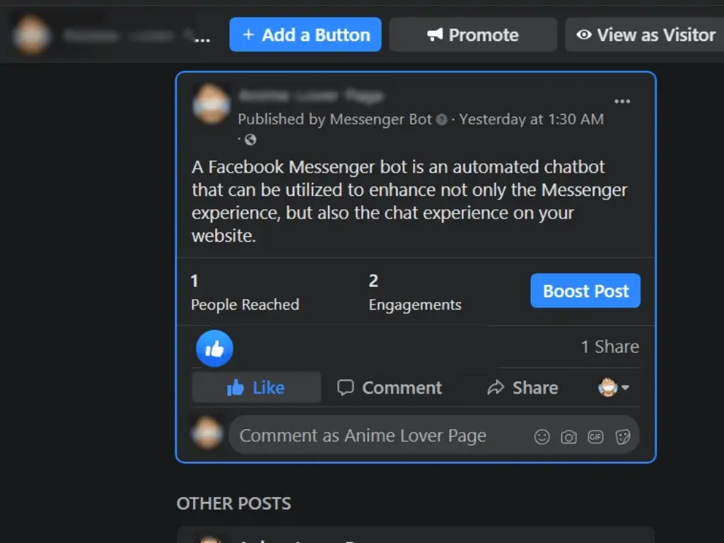 How To Post Campaign with Messenger Bot via Social Posting Features using Text Post 8