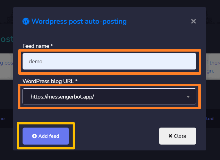 How To Share WordPress Blog Post To Social Media Automatically With Messenger Bot Add-On 3