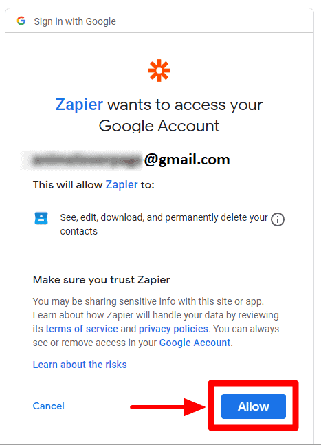 How To Integrate Zapier With Messenger Bot Using Webhook - Google Contacts 21