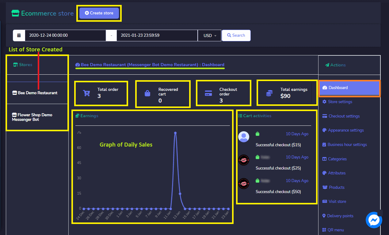 How To Build An eCommerce Store With Messenger Bot 2