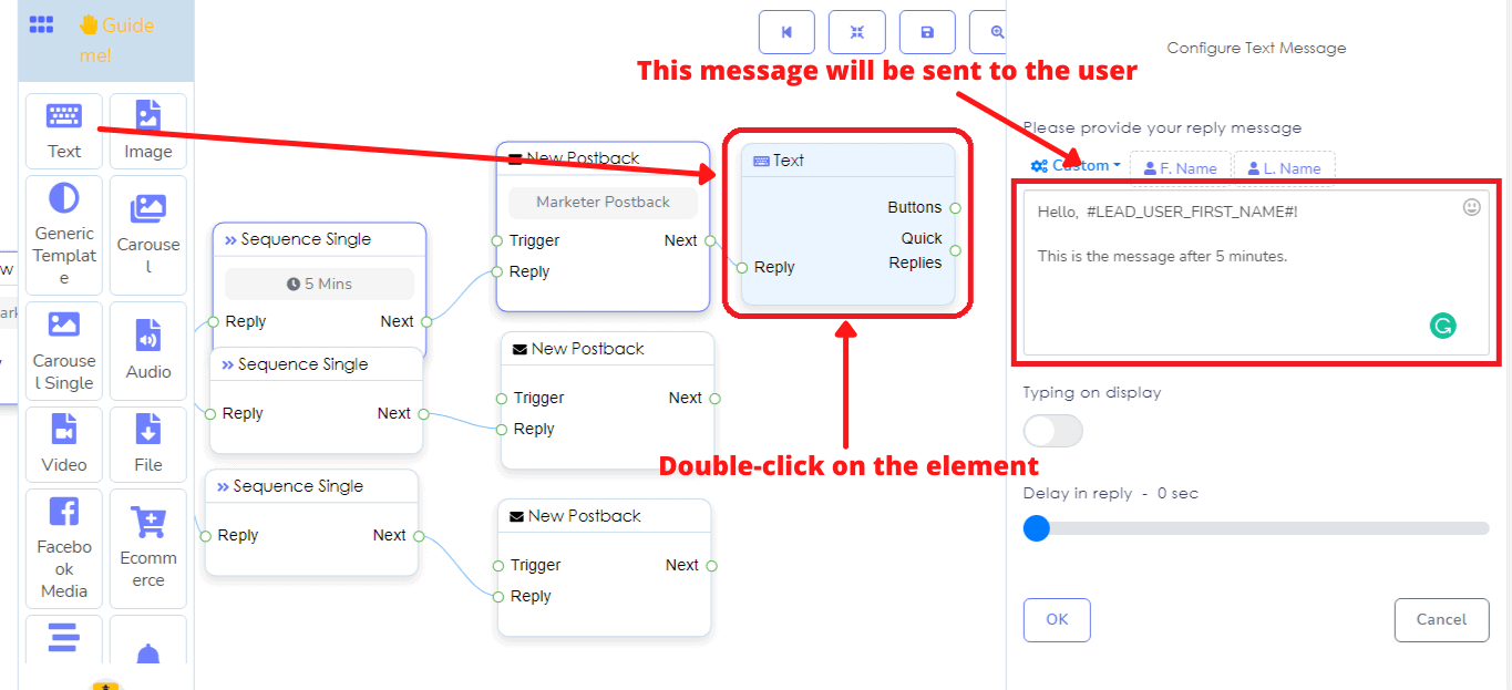 How To Send Sequence Messaging With Messenger Bot's Flow Builder 61