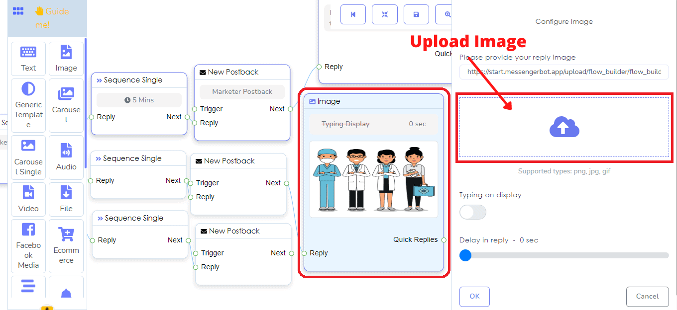 How To Send Sequence Messaging With Messenger Bot's Flow Builder 12