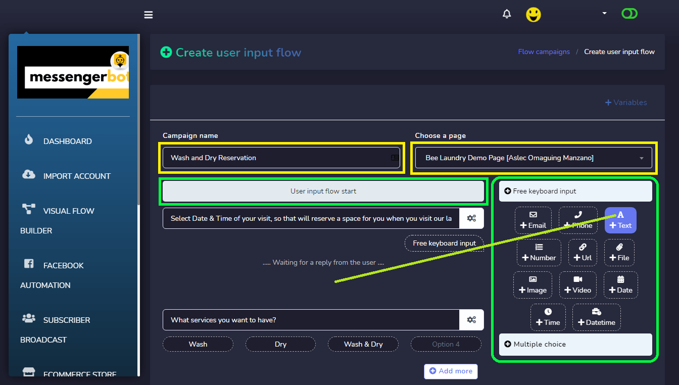 How to Import FB Account & Create a Flow with Visual Flow Builder 54