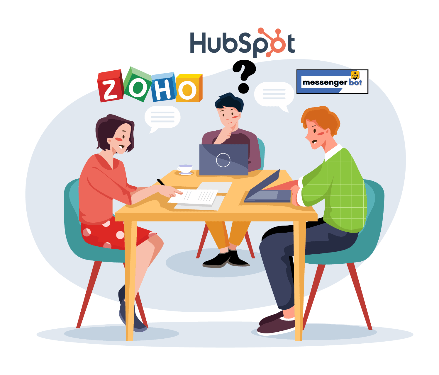 Zoho vs. Hubspot vs. Messenger Bot: Which Is Better? A Detailed Comparison For You To Choose The Right CRM Software 1