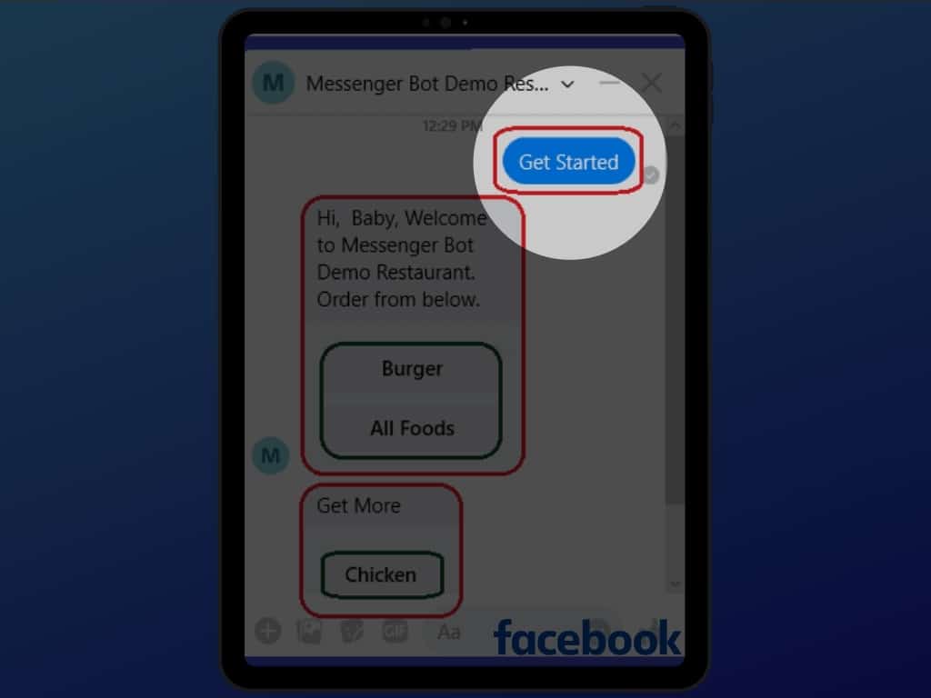 Messenger Bot Food Ordering Through Facebook Messenger 26