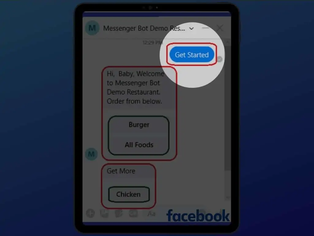 Messenger Bot Food Ordering Through Facebook Messenger 26