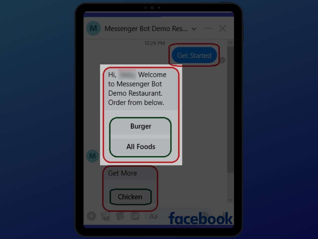 Messenger Bot Food Ordering Through Facebook Messenger 27