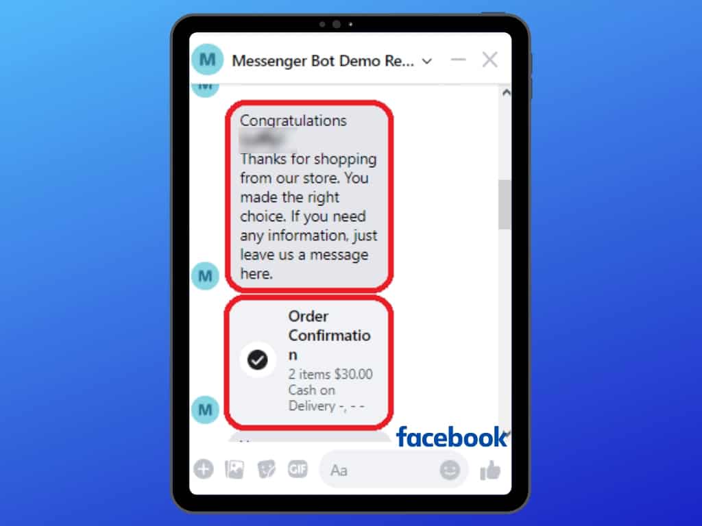 Messenger Bot Food Ordering Through Facebook Messenger 33
