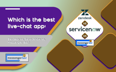 Which is the best live-chat app: Zendesk vs ServiceNow vs Messenger Bot?