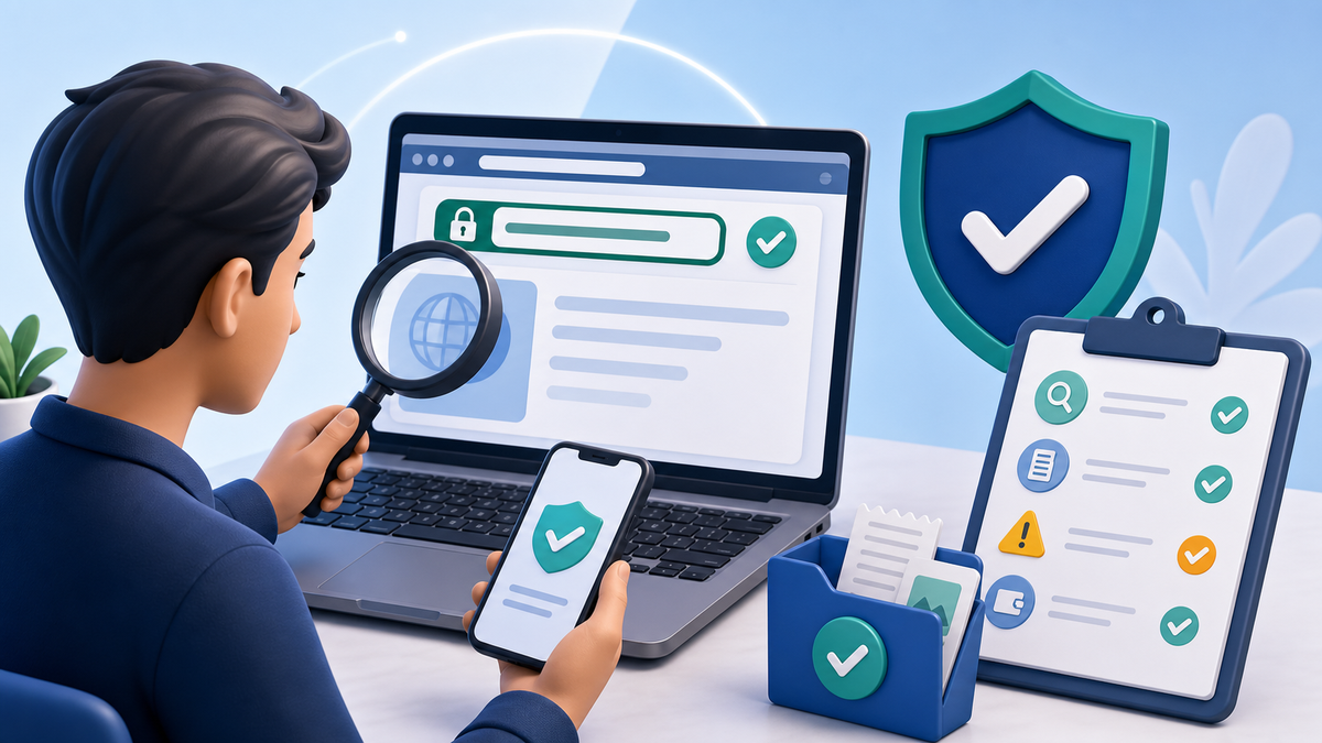 Registration-route verification checklist for an online earning platform