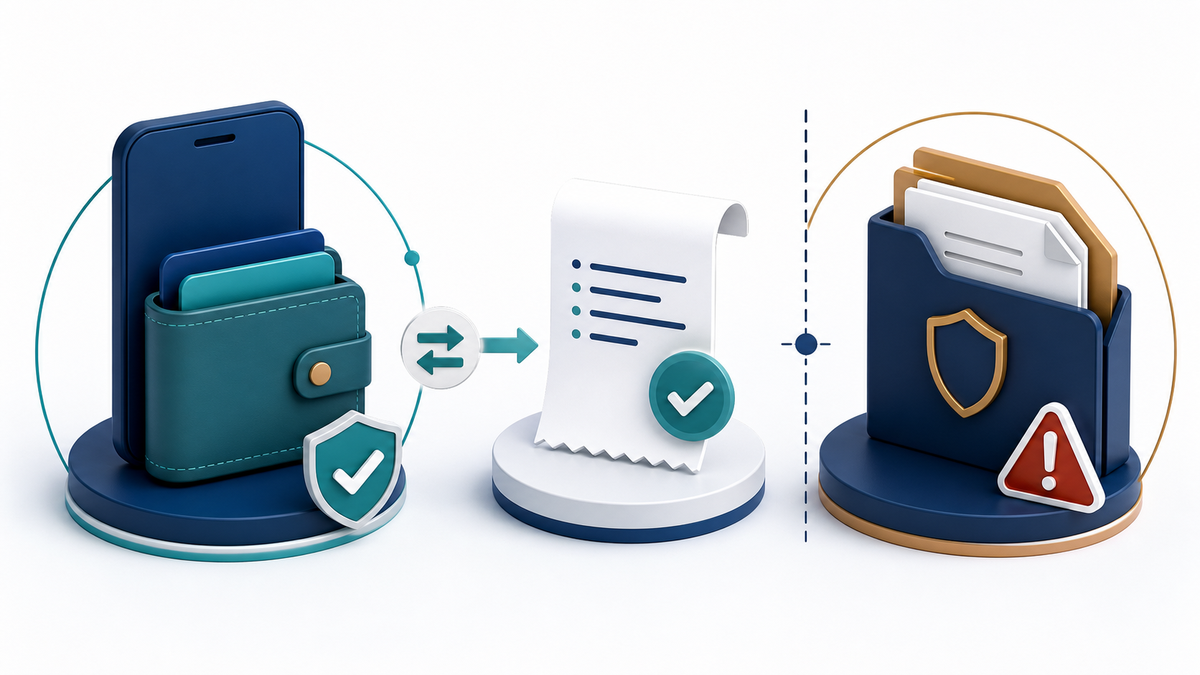 Separating wallet cash-out rules from platform payout evidence