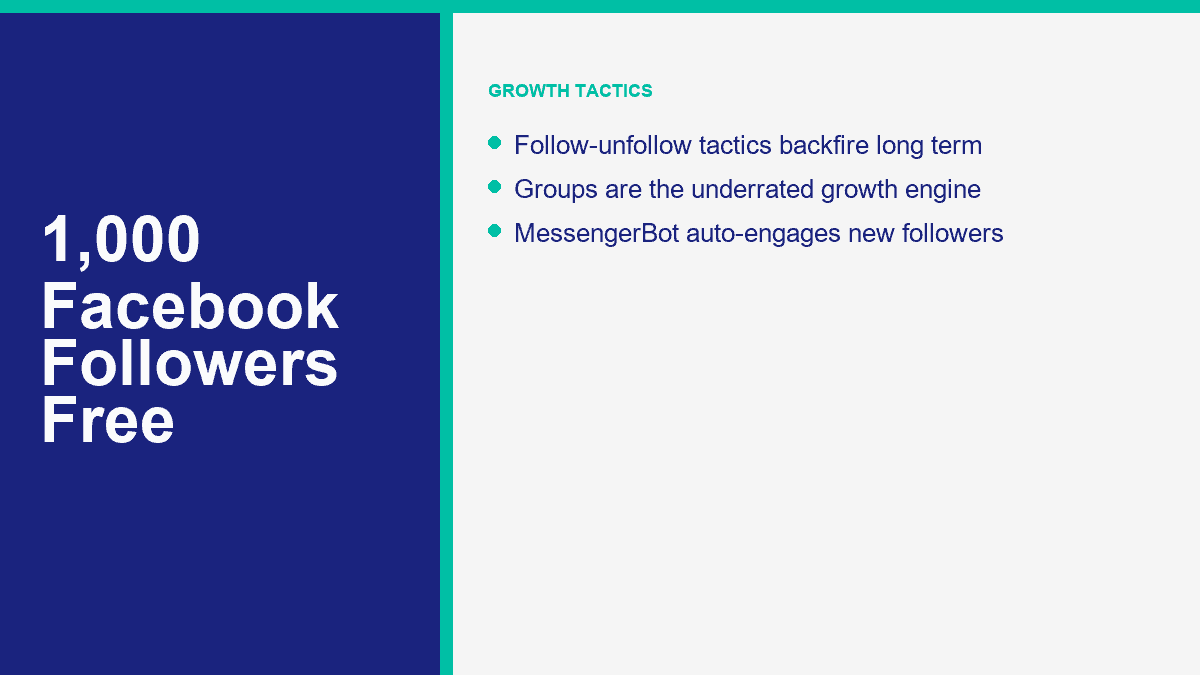 How to Get 1,000 Facebook Followers Free: A Step-by-Step Guide That Actually Works in 2026 2 Facebook growth tactics