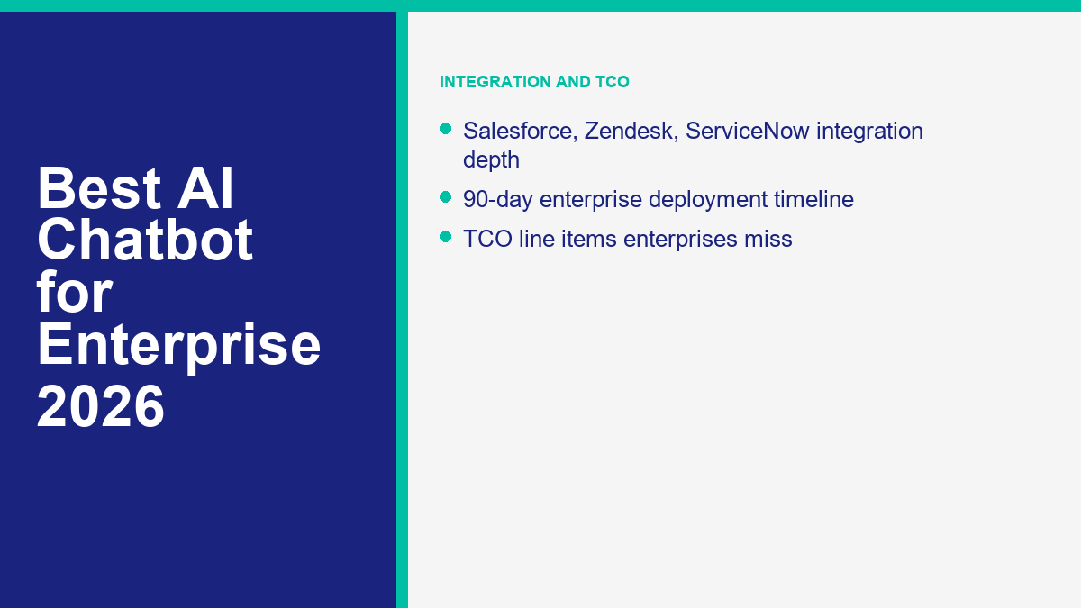 Best AI Chatbot for Enterprise: 10 Platforms Compared by Real 2026 Pricing 2 enterprise chatbot TCO
