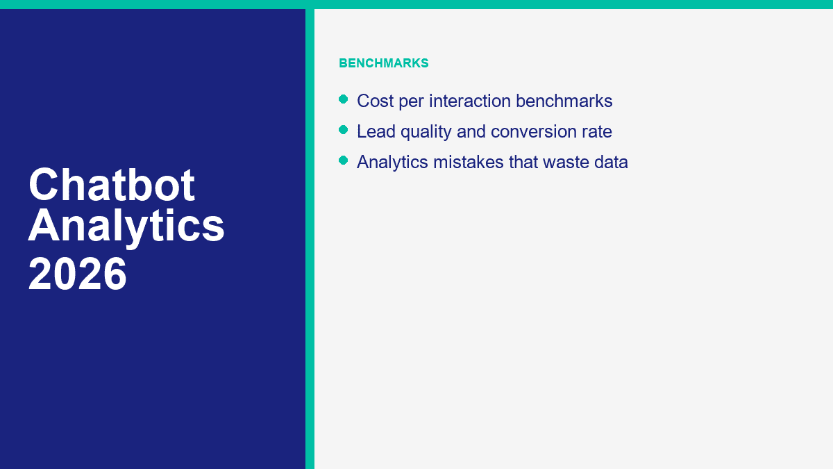 Chatbot Analytics 2026: The 15 Metrics That Actually Matter for ROI 2 chatbot analytics benchmarks
