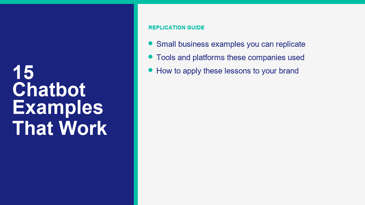 15 Chatbot Examples From Real Businesses That Drove Millions in Revenue (2026 Case Studies) 2 chatbot replication guide