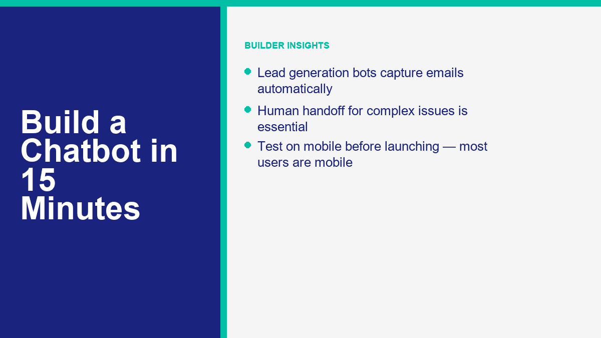 chatbot builder insights