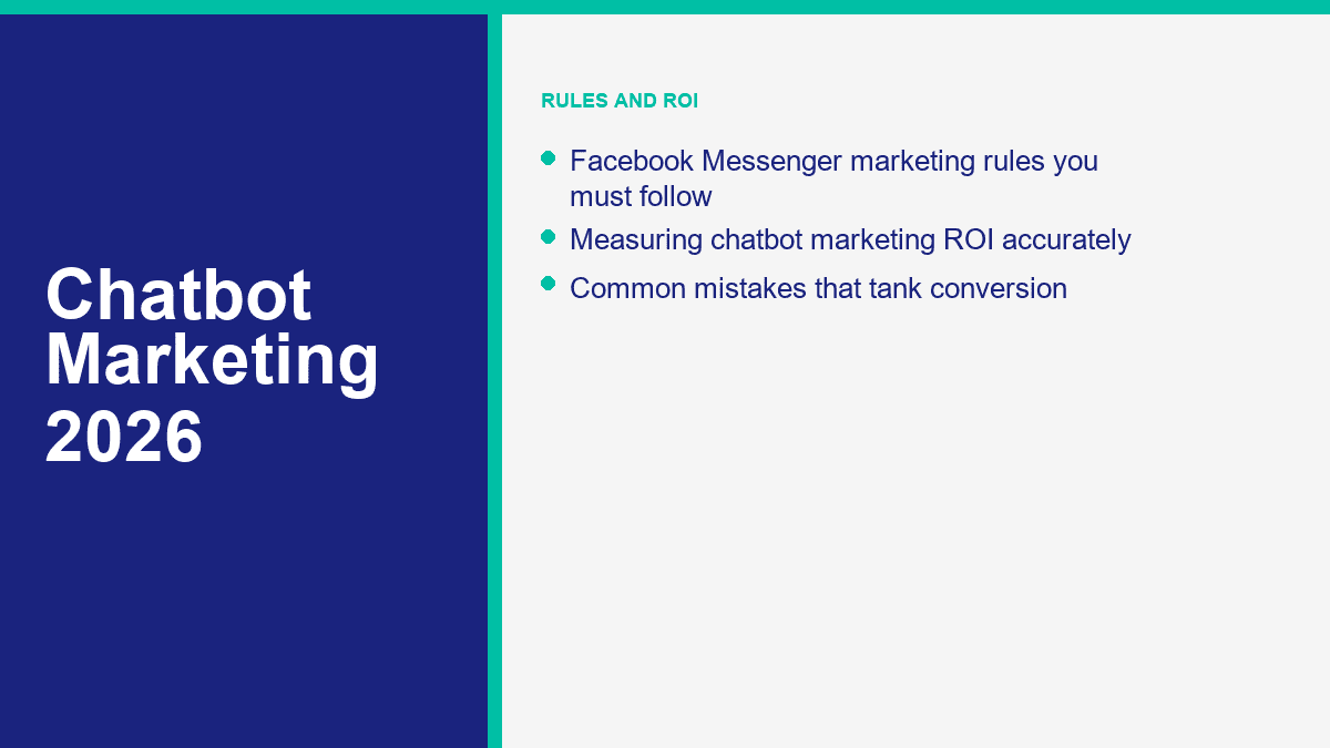 Chatbot Marketing 2026: 12 Proven Strategies That Convert 3x Better Than Email 2 Messenger marketing rules