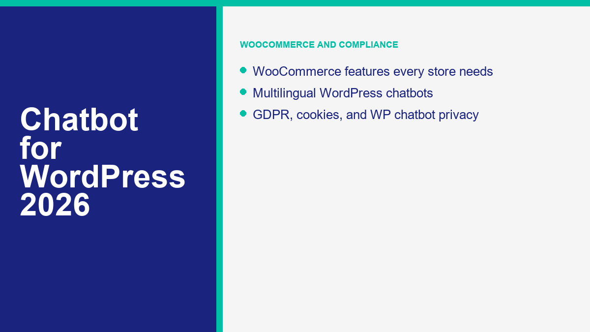 Chatbot for WordPress: Best Plugins and Setup Guide for 2026 2 chatbot de WooCommerce