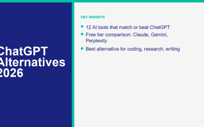 ChatGPT 替代品 2026：12 款 AI 工具可媲美或超越 ChatGPT（免費和付費）