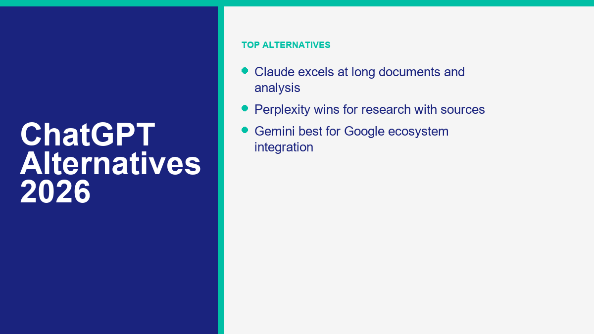 ChatGPT Alternatives 2026: 12 Free & Paid