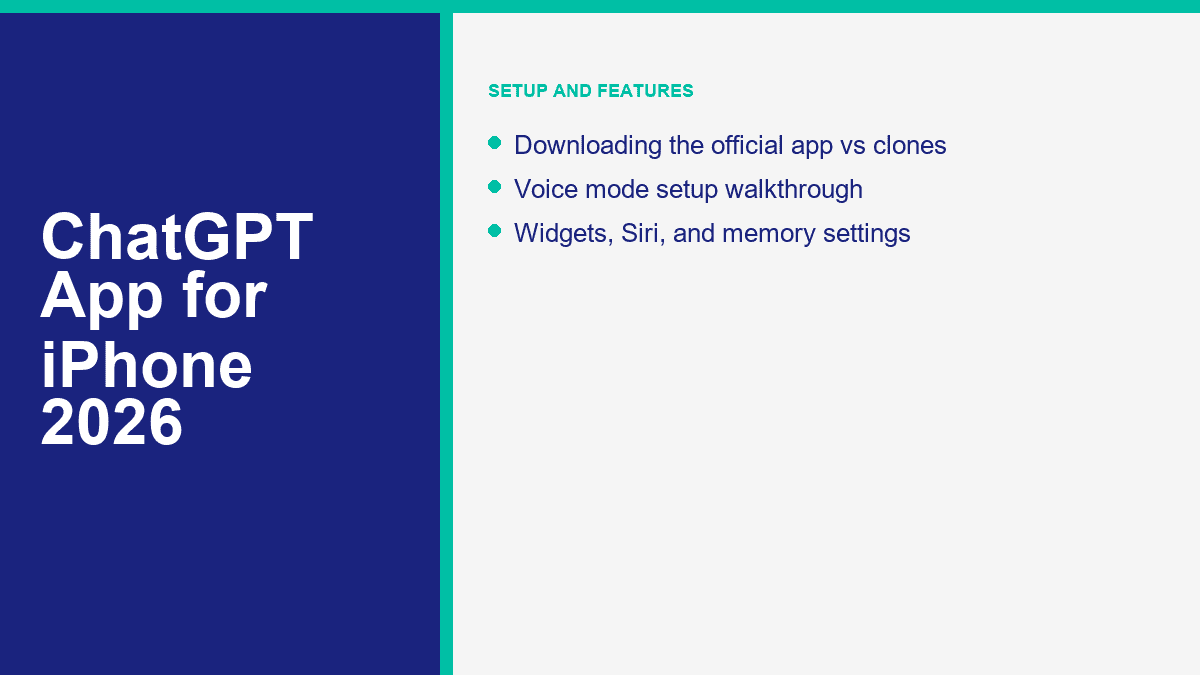 ChatGPT App for iPhone: Complete 2026 Setup, Features, and Free Alternatives 1 ChatGPT iPhone setup