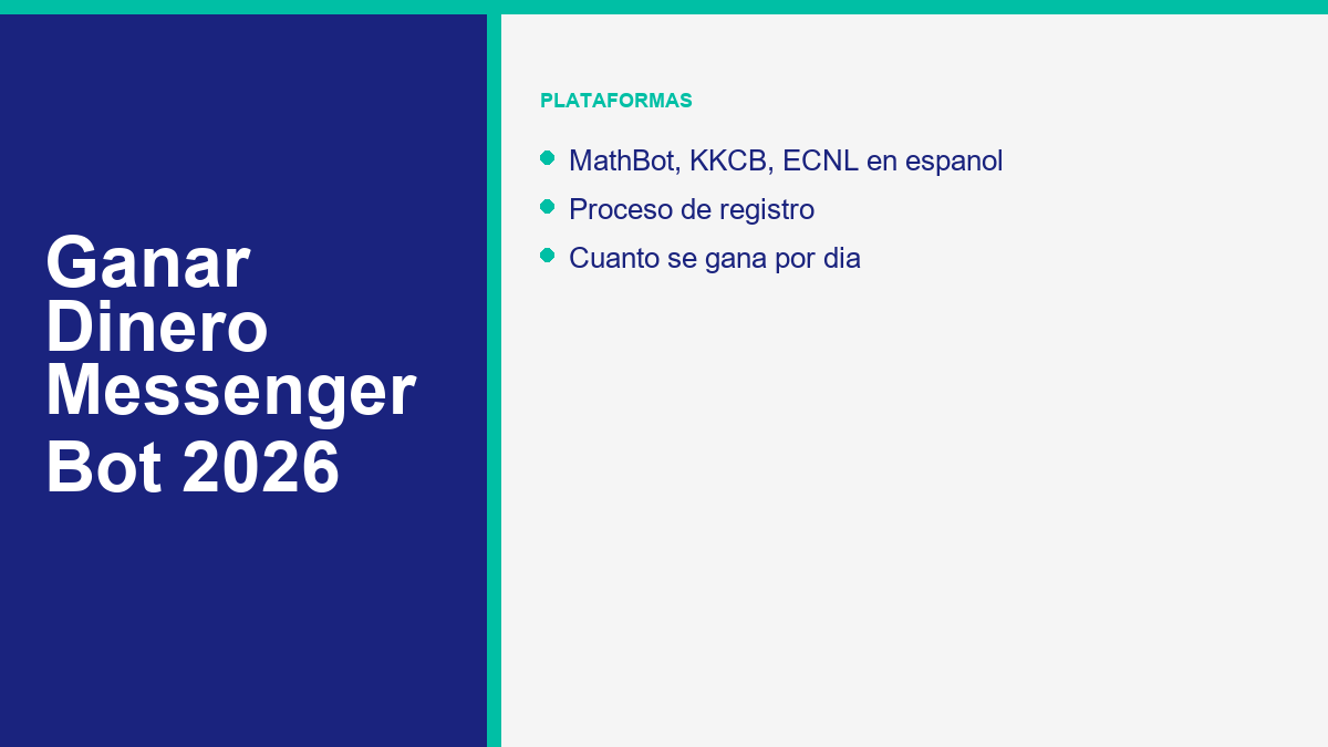 Como Ganar Dinero con Messenger Bot 2026: Guia Completa para Principiantes 1 ganar dinero Messenger