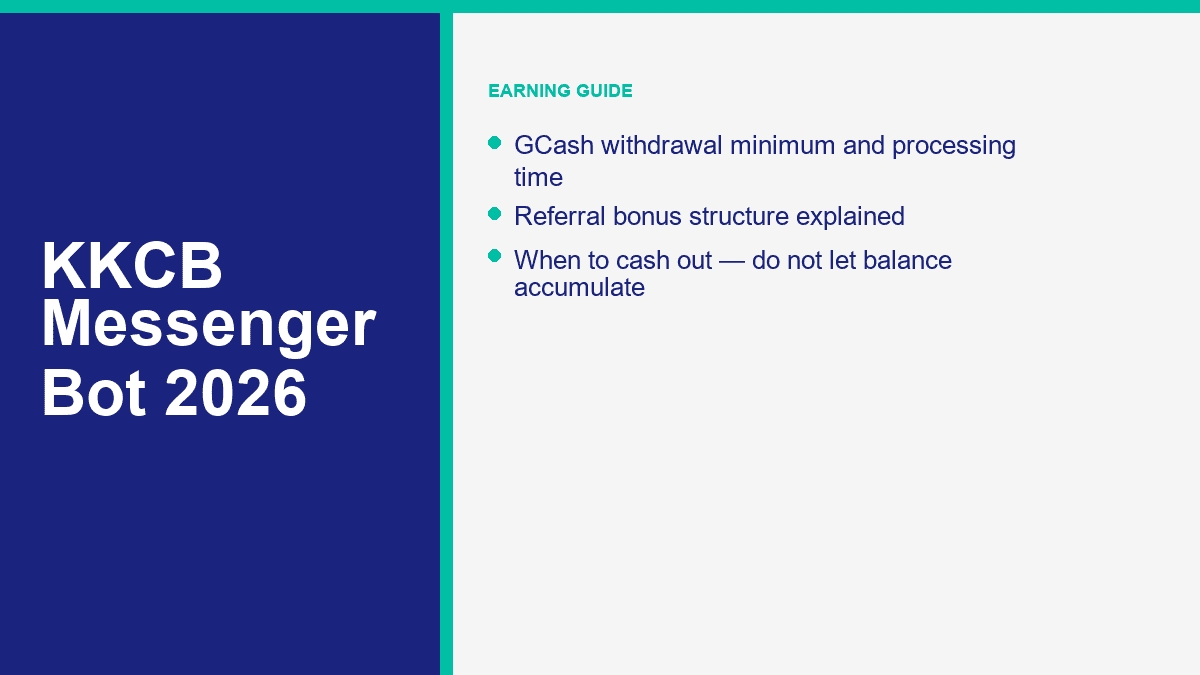 KKCB Messenger Bot 2026: Registration, Login, Earning Guide, and Is It Legit? 2 KKCB earning guide