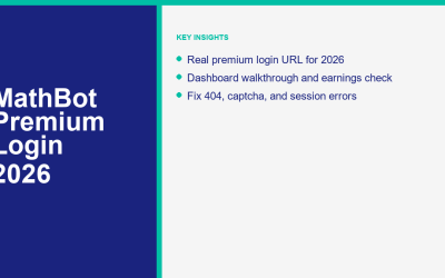 MathBot Premium Login 2026: Cara Mengakses Dasbor Anda, Memperbaiki Kesalahan, dan Memeriksa Penghasilan