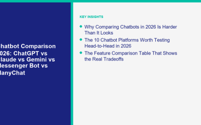Chatbot Comparison 2026: ChatGPT vs Claude vs Gemini vs Messenger Bot vs ManyChat