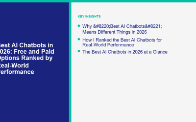 Meilleurs chatbots IA en 2026 : options gratuites et payantes classées par performance réelle