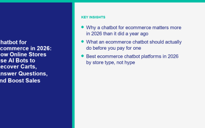 Chatbot para Ecommerce en 2026: Cómo las Tiendas en Línea Usan Bots de IA para Recuperar Carritos, Responder Preguntas y Aumentar Ventas