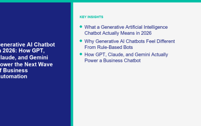 Generative AI Chatbot in 2026: How GPT, Claude, and Gemini Power the Next Wave of Business Automation