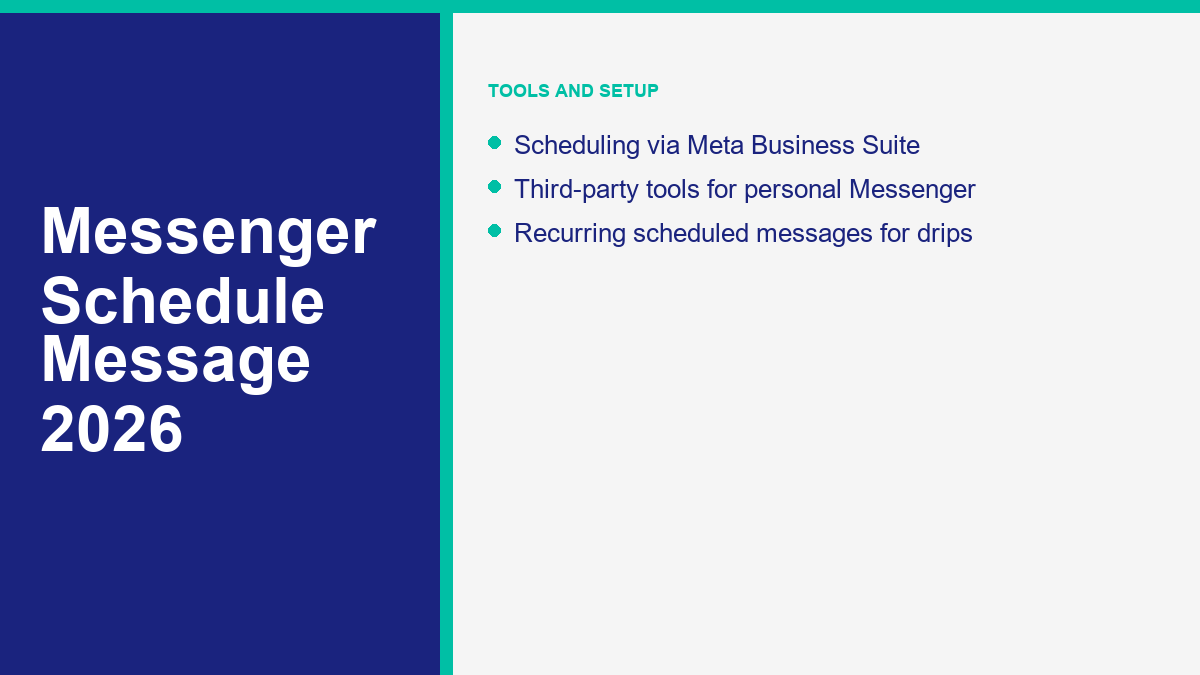 Messenger scheduling tools