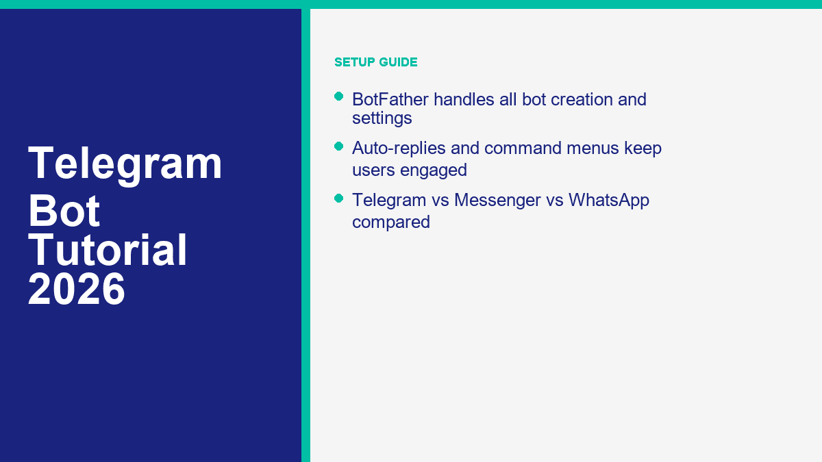 Telegram Bot Tutorial: Create Your First Bot in Under 10 Minutes (2026 Guide) 1 Telegram bot setup guide