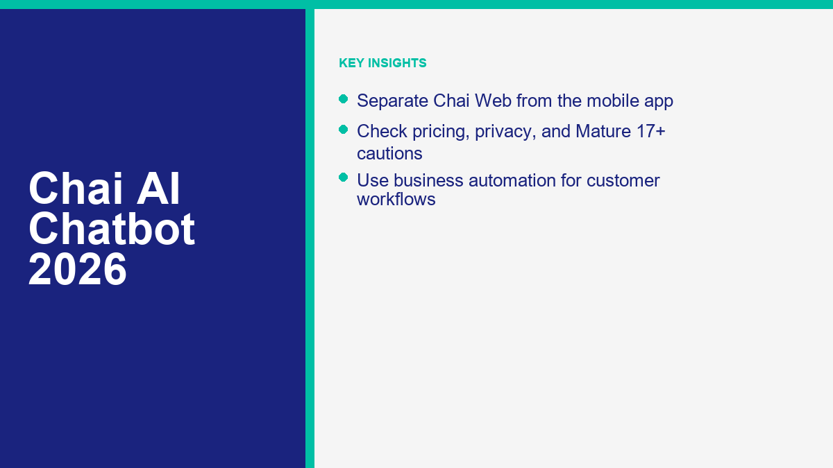 Chai AI Chatbot 2026 Review: Features, Safety, Costs, and Better Alternatives Chai AI Chatbot 2026 Review: Features, Safety, Costs, and Better Alternatives