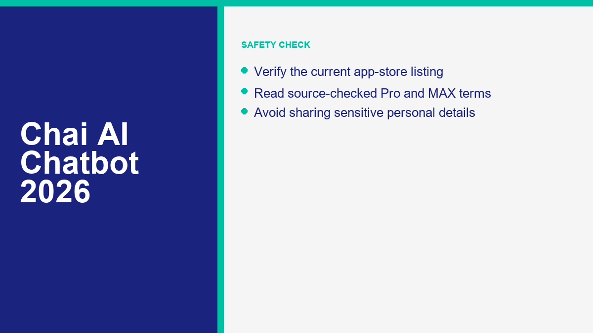 Chai AI Chatbot 2026 Review: Features, Safety, Costs, and Better Alternatives 1 Chai AI chatbot pricing privacy and app identity checks in 2026