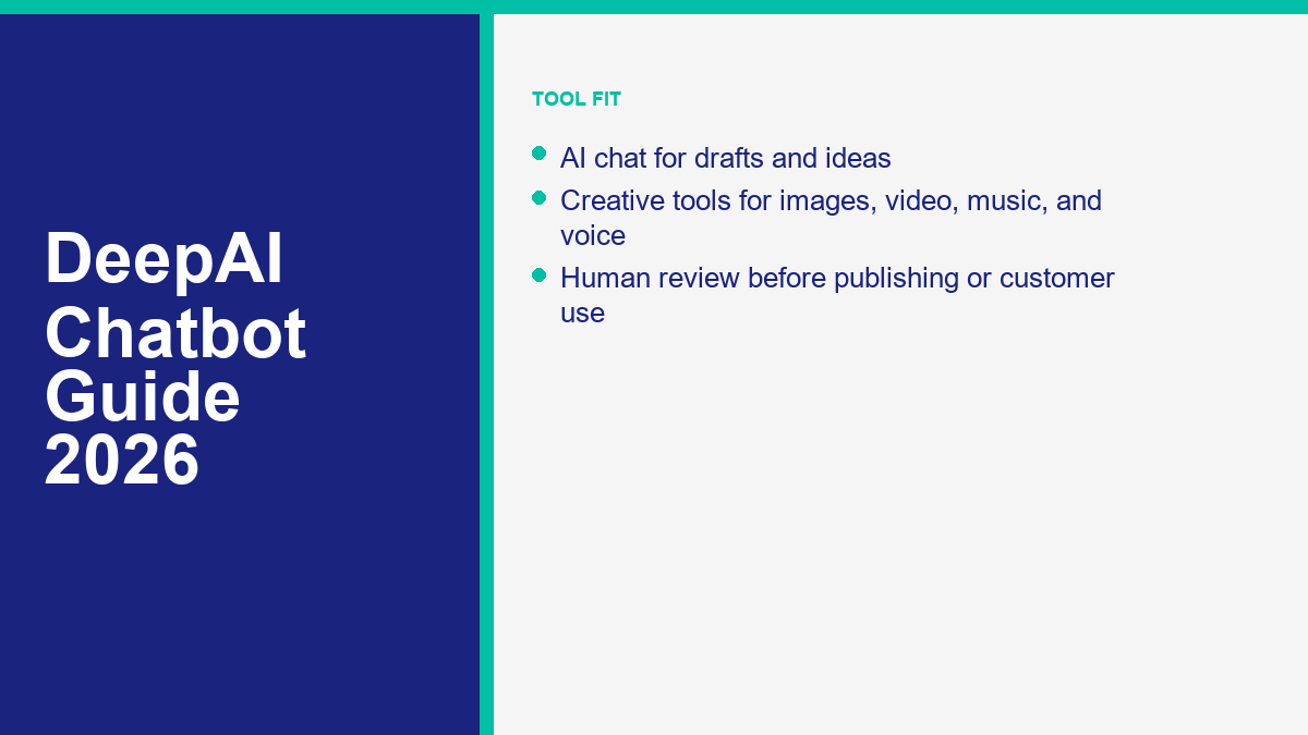 DeepAI chatbot creative tools and business automation comparison