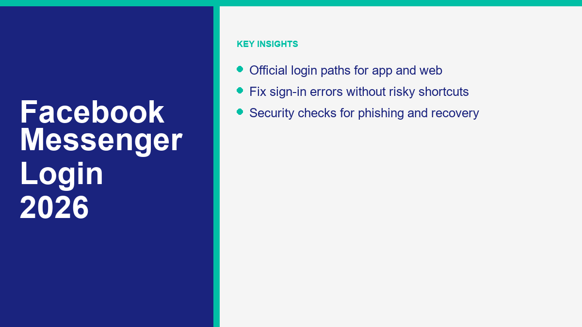 Facebook Messenger Login: How to Sign In, Fix Access Problems, and Stay Safe in 2026 Facebook Messenger Login: How to Sign In, Fix Access Problems, and Stay Safe in 2026