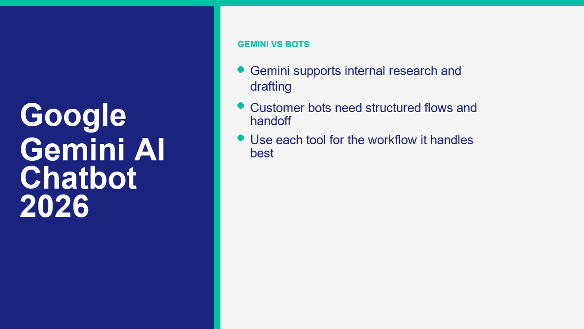Google Gemini assistant compared with customer service chatbot automation