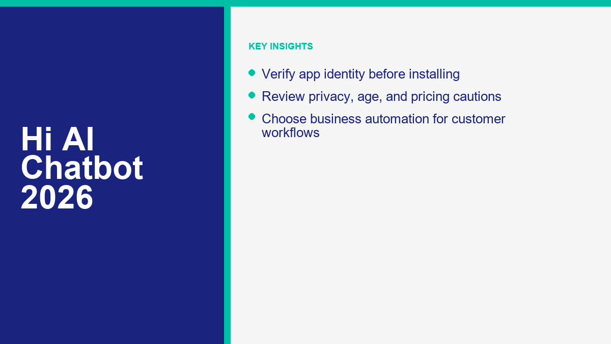 Hi AI Chatbot 2026 Review: App Identity, Safety, Pricing, and Alternatives Hi AI Chatbot 2026 Review: App Identity, Safety, Pricing, and Alternatives