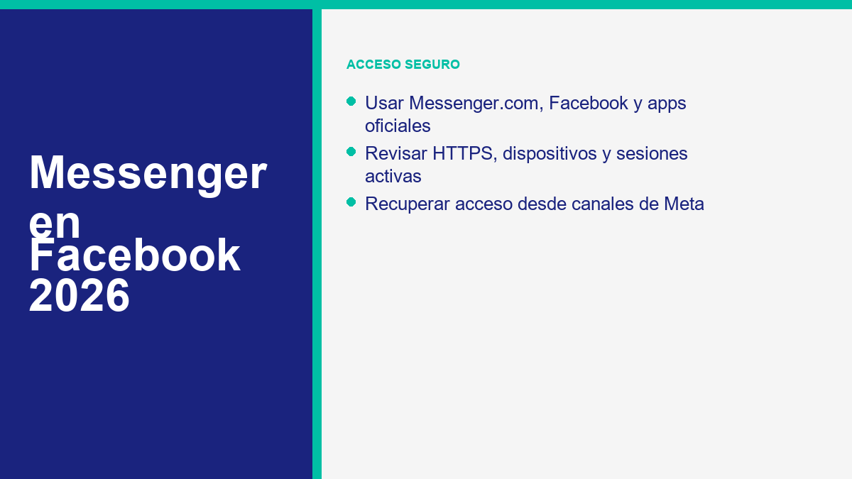 Guia 2026 para iniciar sesion y actualizar Messenger en Facebook