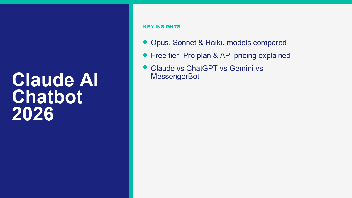 Claude AI Chatbot in 2026: Features, Models, Pricing, Safety, and Best Alternatives Claude AI Chatbot in 2026: Features, Models, Pricing, Safety, and Best Alternatives