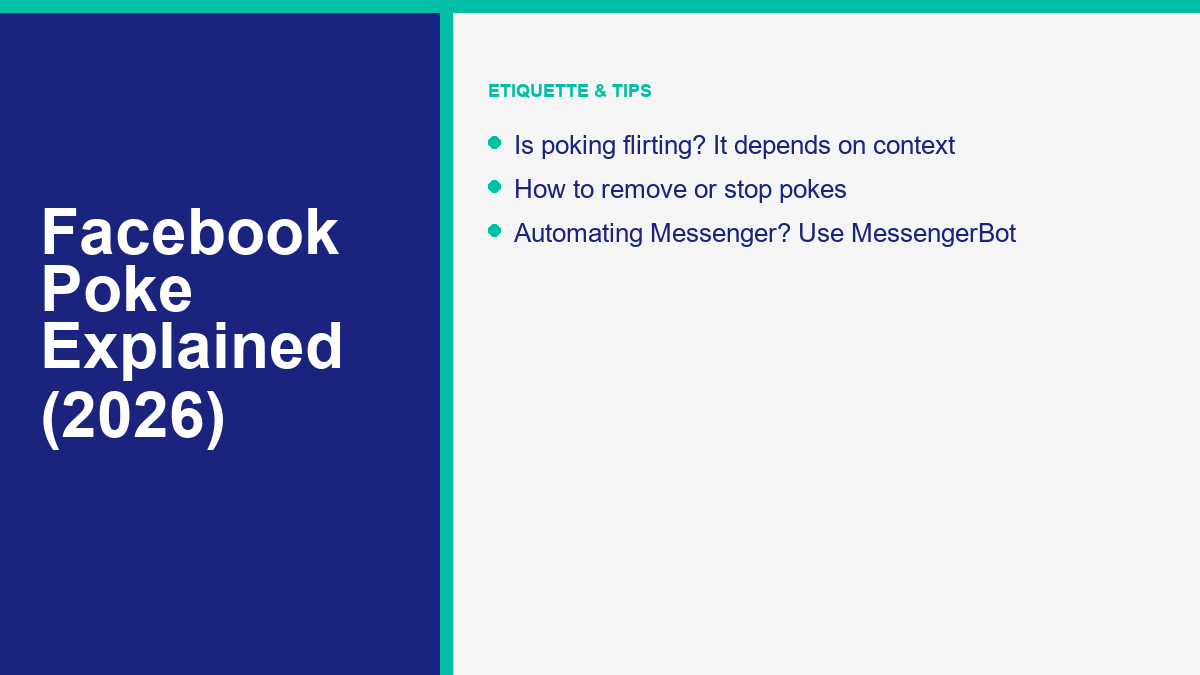 Facebook poke etiquette and how to stop pokes