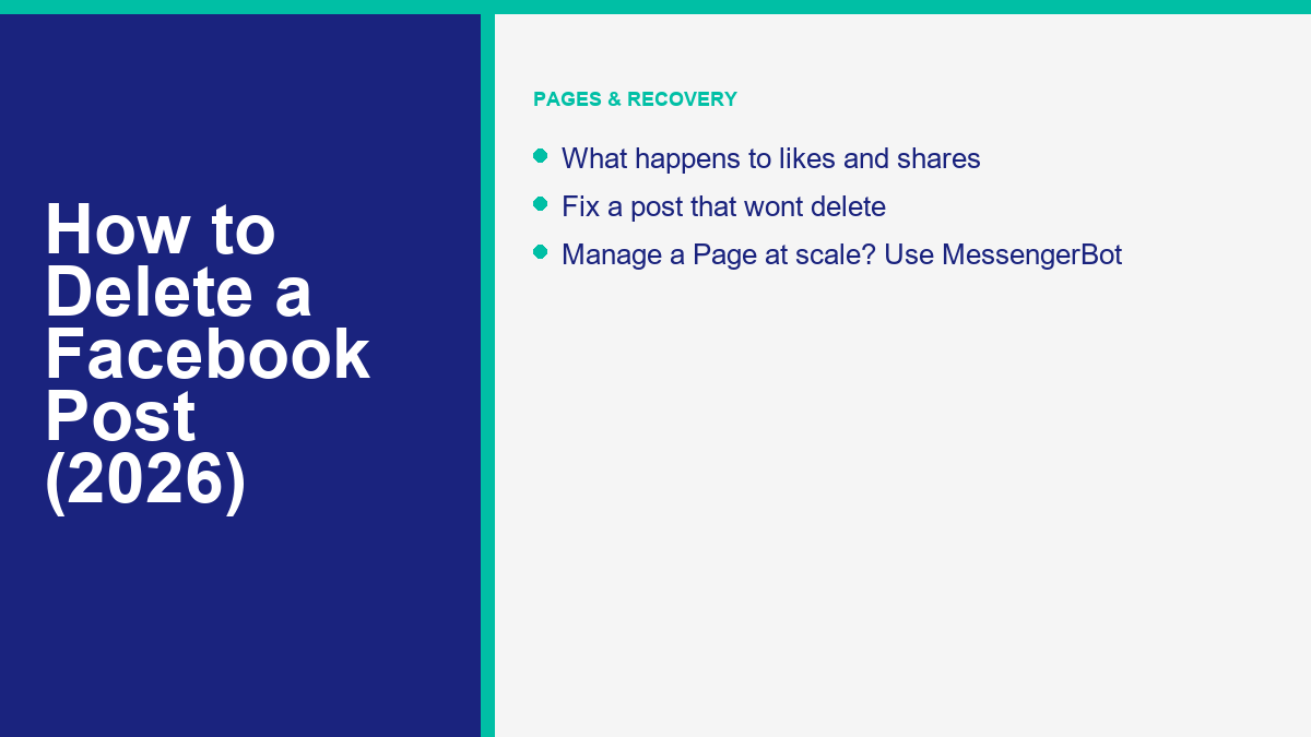 Bulk delete Facebook posts and recovery options