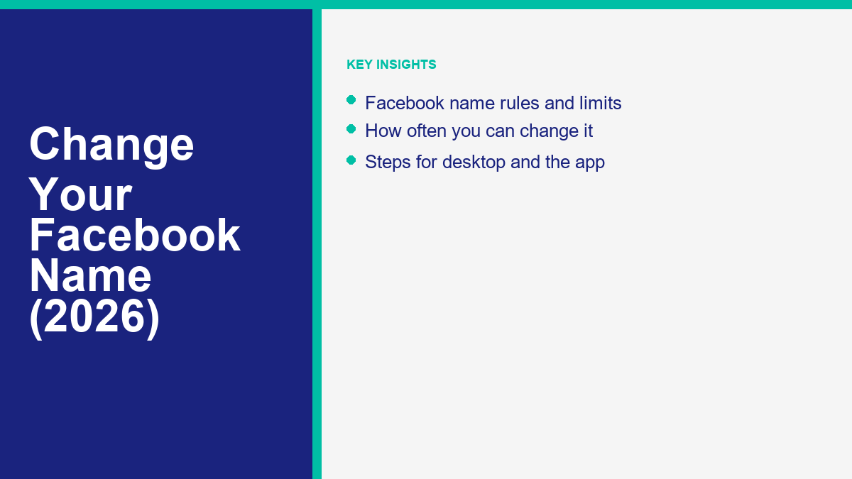 How to Change Your Name on Facebook