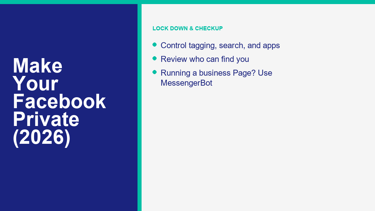 Facebook privacy checkup and profile lock