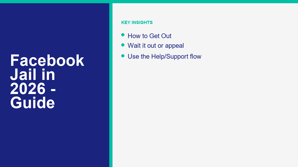 Facebook Jail in 2026: What It Is, How Long It Lasts, and How to Get Out 1 Facebook Jail in 2026: What It Is, How Long It Lasts, and How to Get Out - details